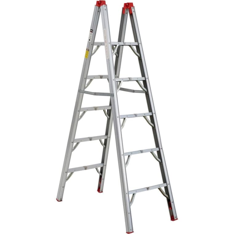 5 Step Folding Aluminum Ladder, with Carry Strap
