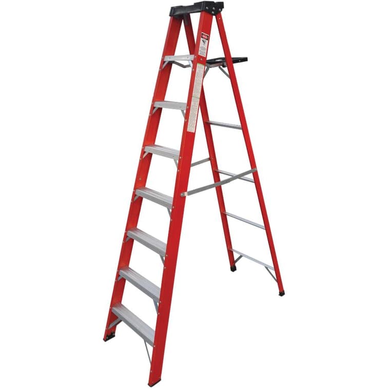 8' #1 Fibreglass Step Ladder, with Paint Tray