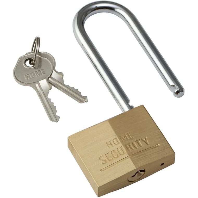 2" Brass Padlock, with 3" Shackle
