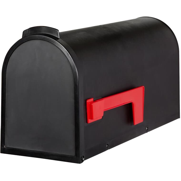 Black Plastic Rural Mailbox
