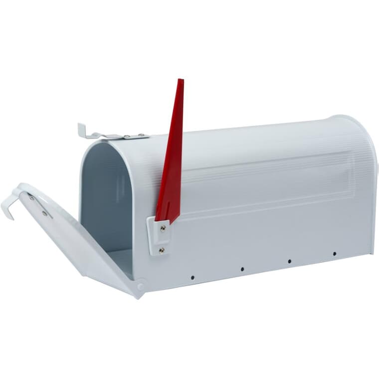 White Galvanized Rural Mailbox
