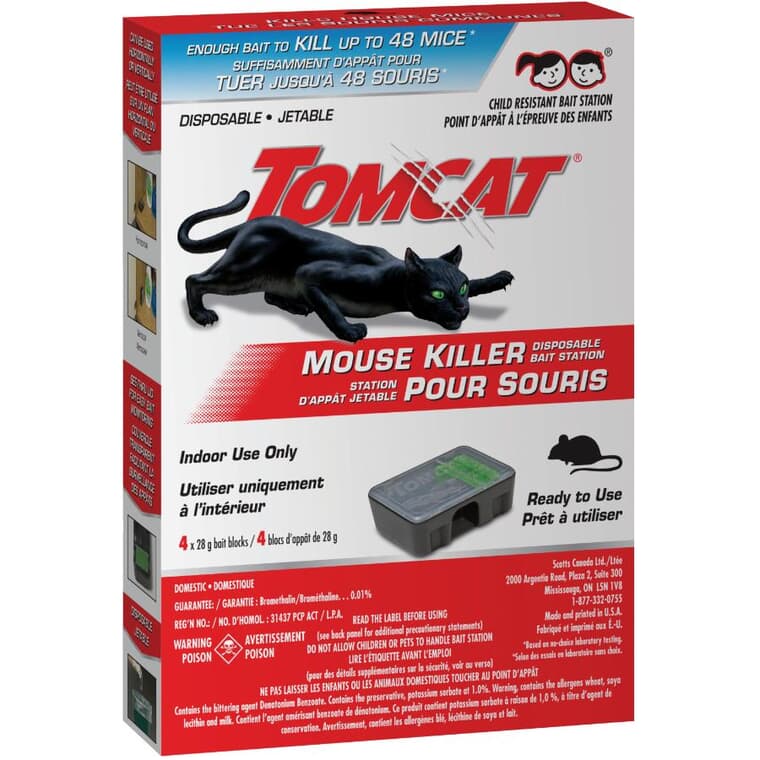 Disposable Mouse Bait Station - 4 Pack