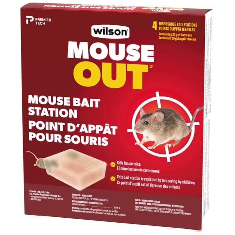 Appât pour souris MouseOUT, paquet de 4 postes