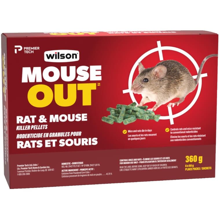 Mouse Out Rat & Mouse Killers Pellets - 360 g
