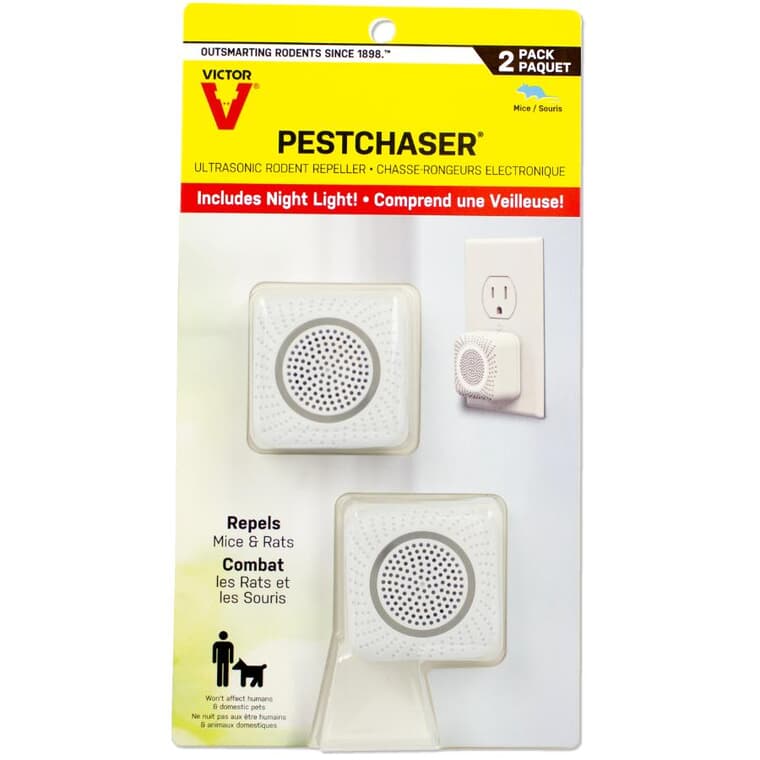 PestChaser Rodent Repellent - with Nightlight, 2 Units