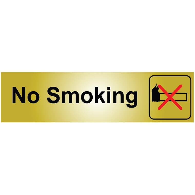 2" x 8" Stick On Metal No Smoking Sign