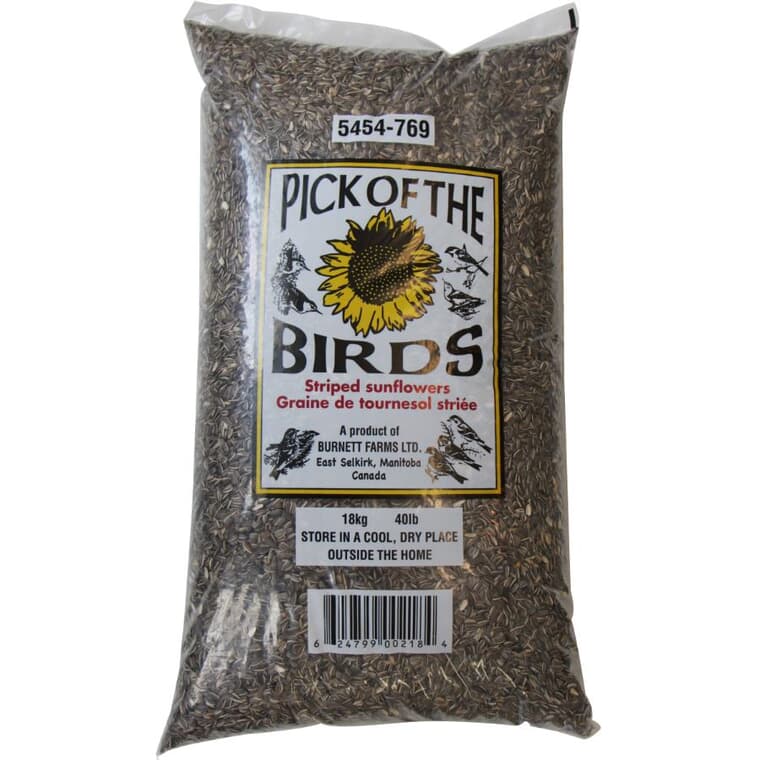 Striped Sunflower Seed Wild Bird Food - 18 kg