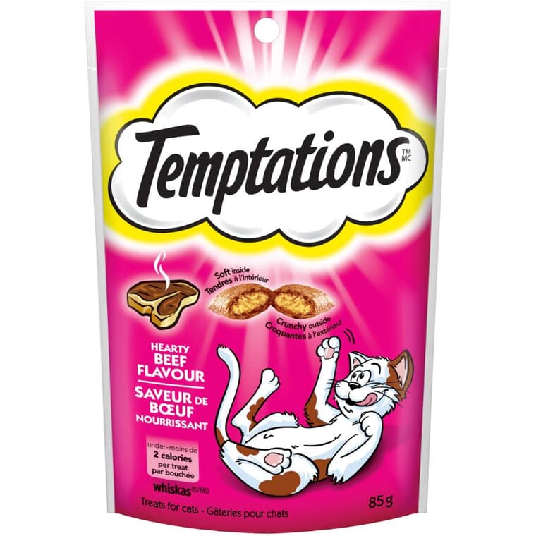 Friandises pour chat Temptations, saveur de boeuf, 85 g