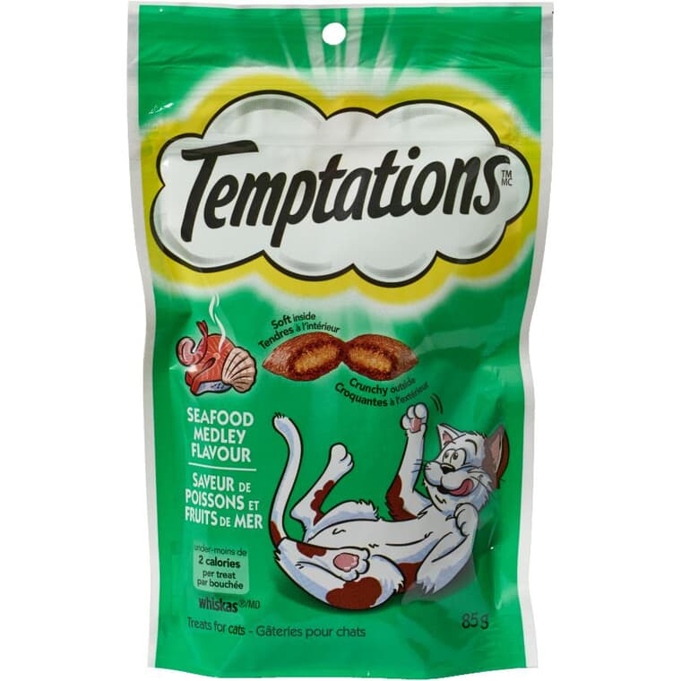 Friandises pour chat Temptations, saveur de fruits de mer, 85 g
