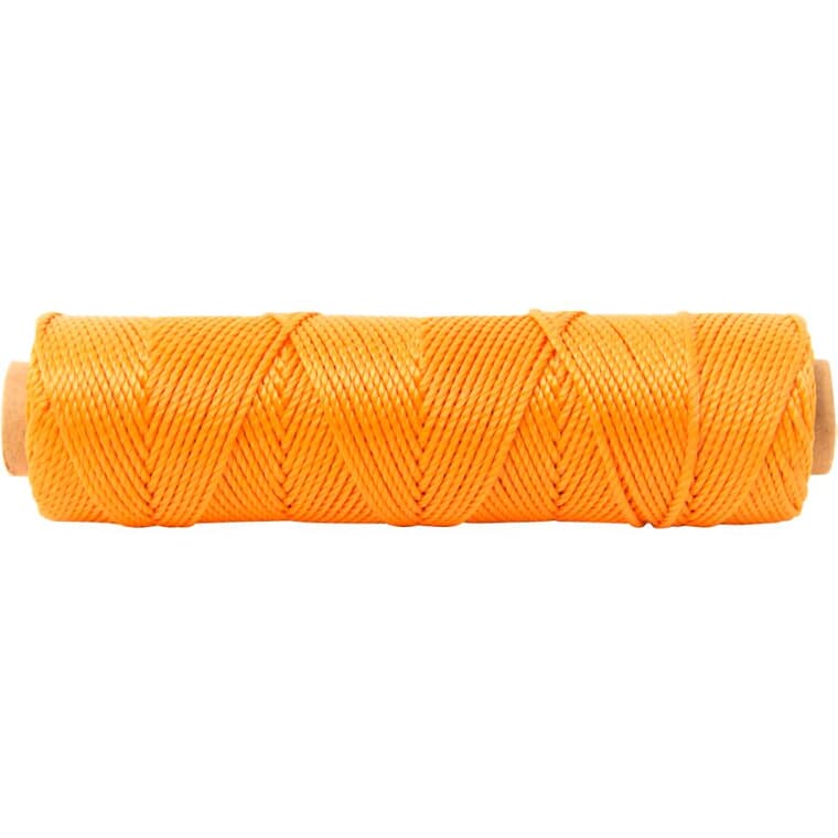 Cordeau de maçon en polypropylène torsadé #18, 215 pieds, orange