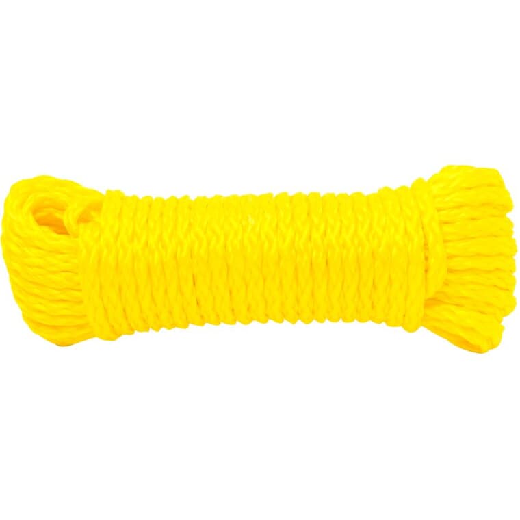 3/8" x 50' Yellow Hollow Core Polypropylene Rope