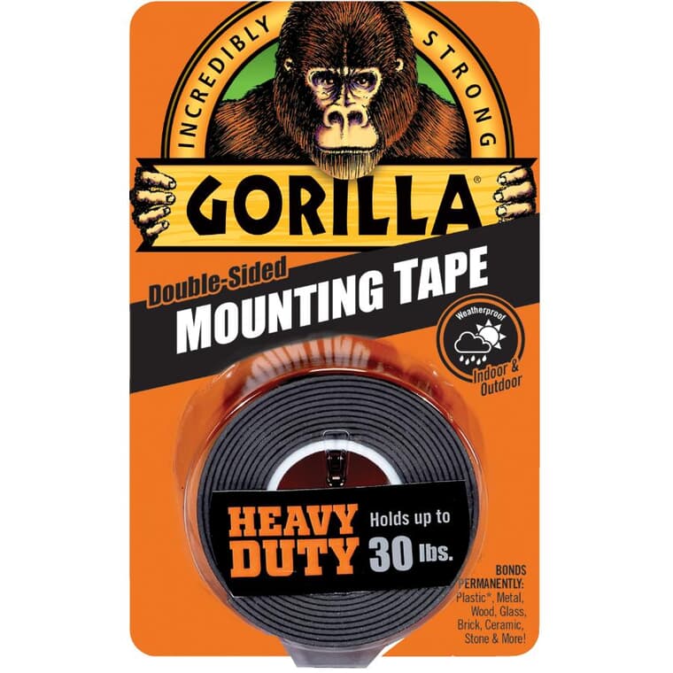 Double Sided Mounting Tape - 1" x 60", Black