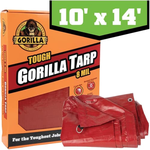 GORILLA 10' x 14' Max Tough Silver Poly Tarp | Home Hardware