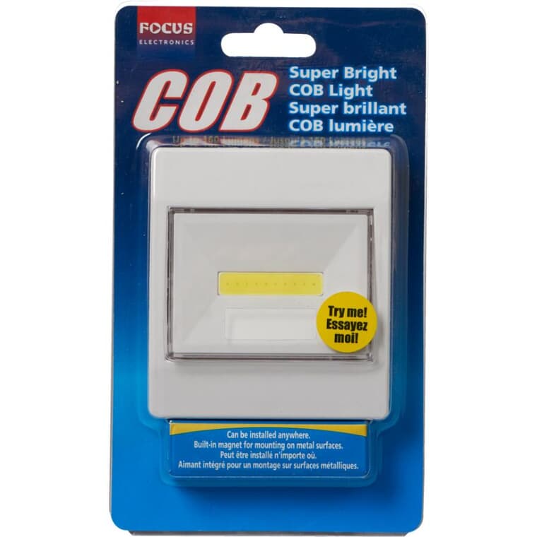 Magnetic COB Work Light - Battery Operated, White