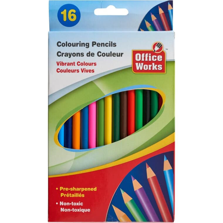 Paquet de 16 crayons de couleur