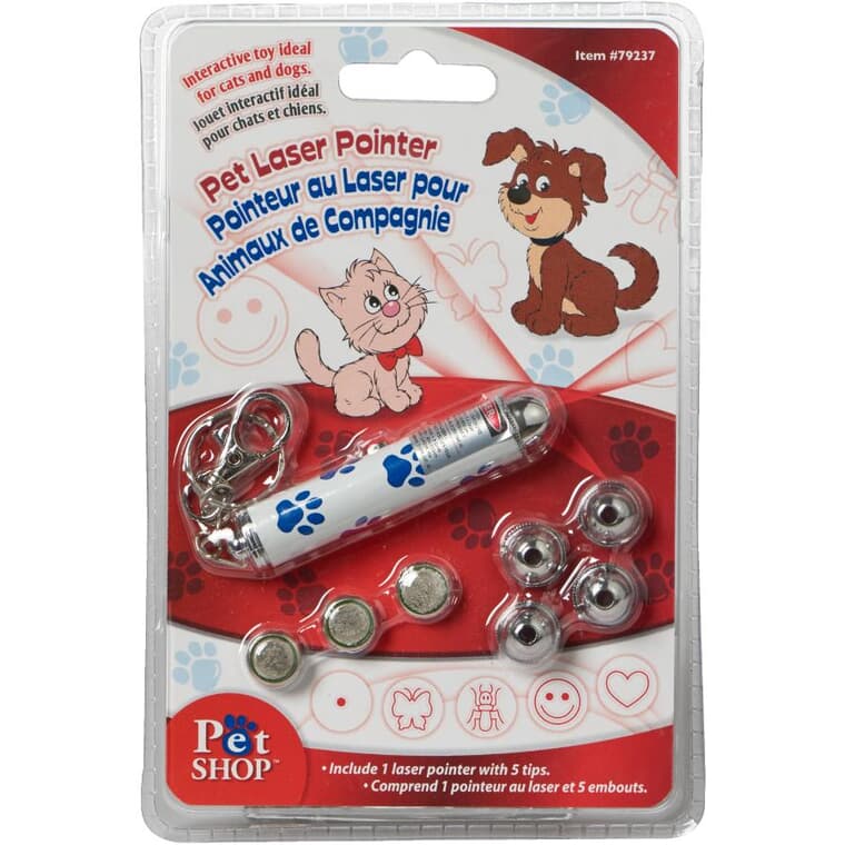 Pet Laser Pointer - with 5 Tips, Assorted Styles