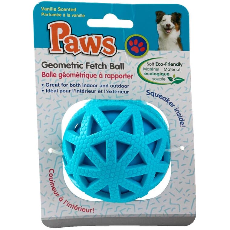 Geometric Ball Dog Toy - 2.75", Assorted Colours
