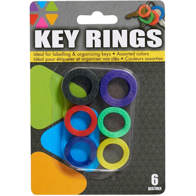 Key Labelling Rings - 6 Pack