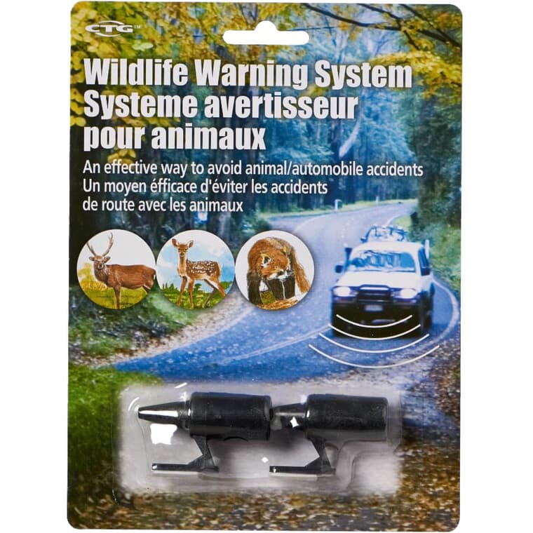 Système d'avertisseur pour animaux de la faune à installer sur véhicule