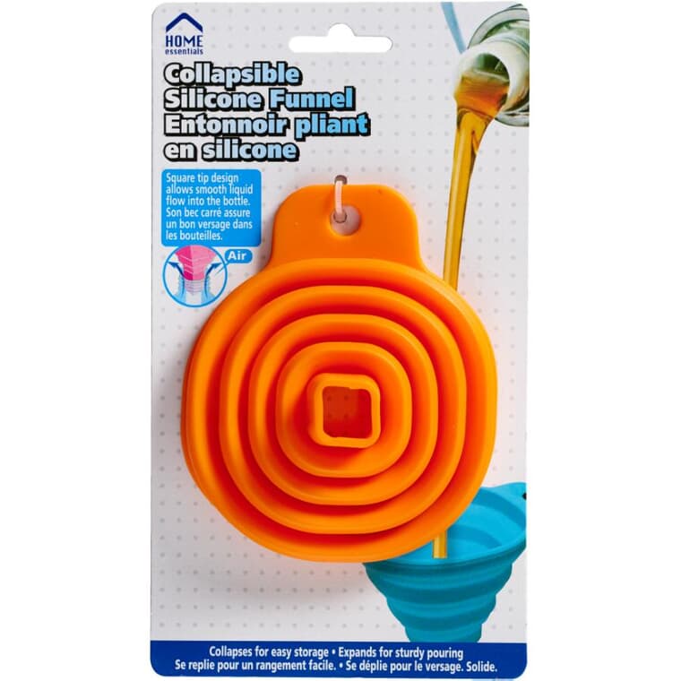 Collapsible Silicone Funnel - Large, Assorted Colours