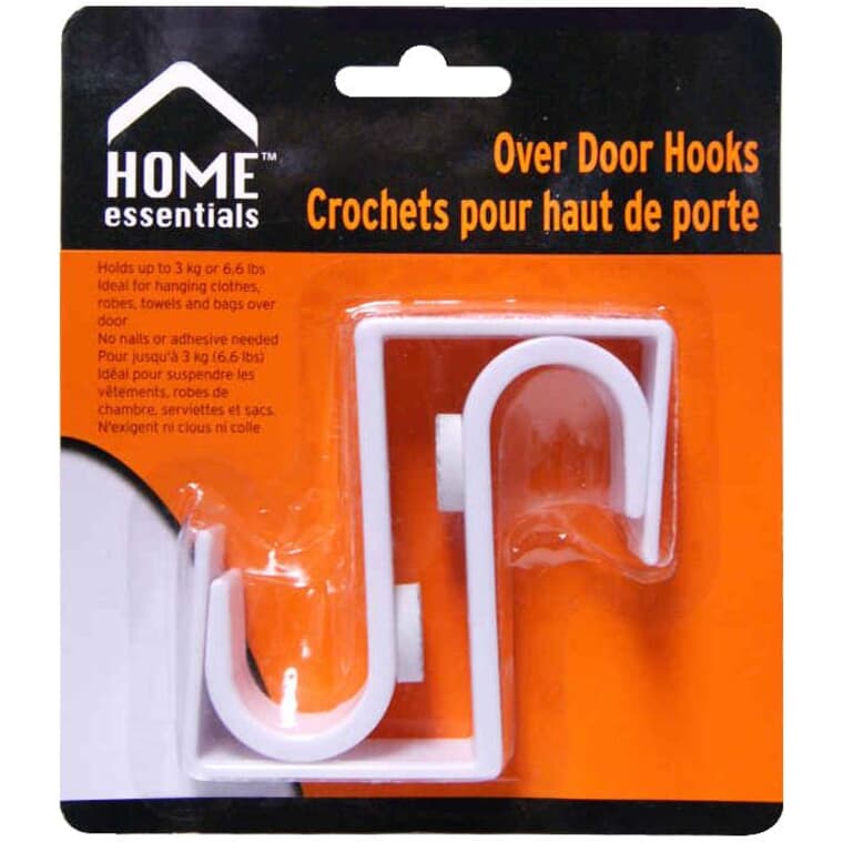 Over the Door Hooks - Plastic, 2 Pack
