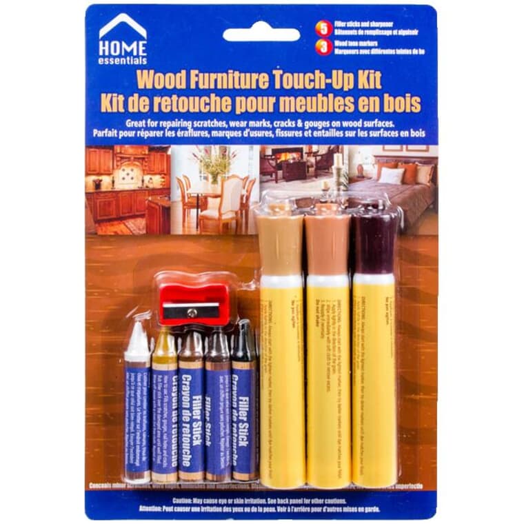 Wood Furniture Touch Up Repair Kit - 9 Pieces