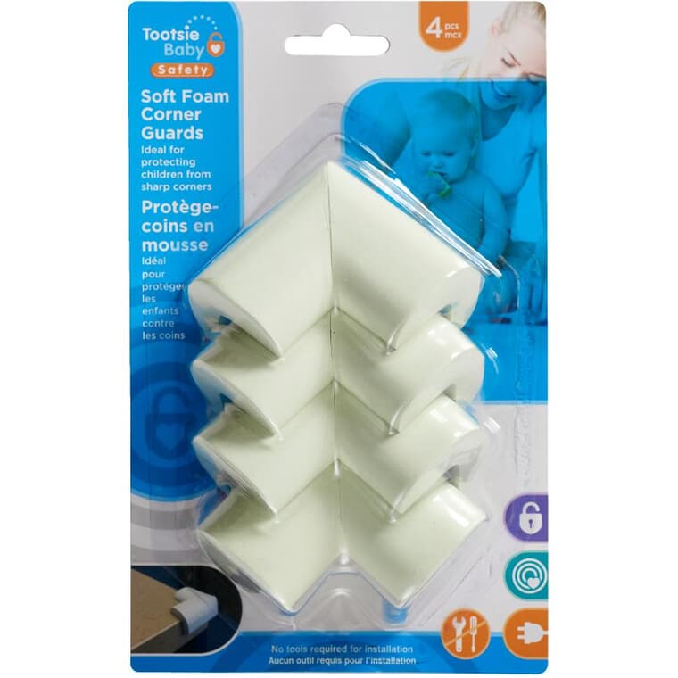 Child Safety Soft Foam Corner Guards - 4 Pack