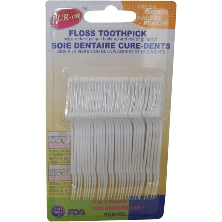 Dental Floss Toothpicks - 30 Pack