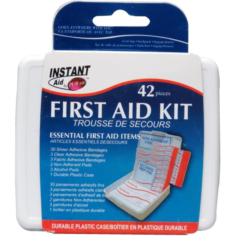 Essential Instant First Aid Kit - 42 Pieces