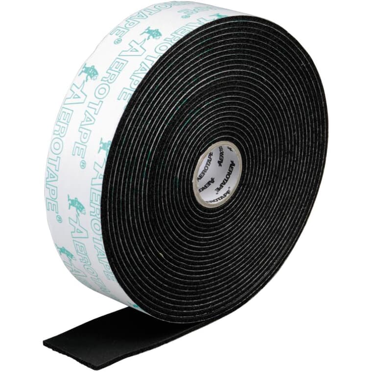 Thick EPDM Foam Insulation Tape - 2" x 30' x 1/8"