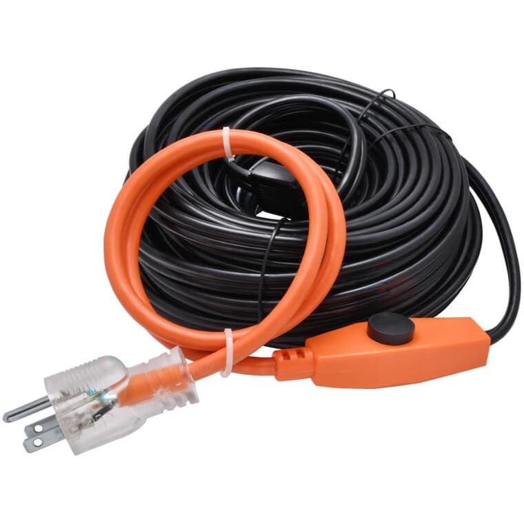 24' Electric Pipe Heating Cable with Automatic Thermostat