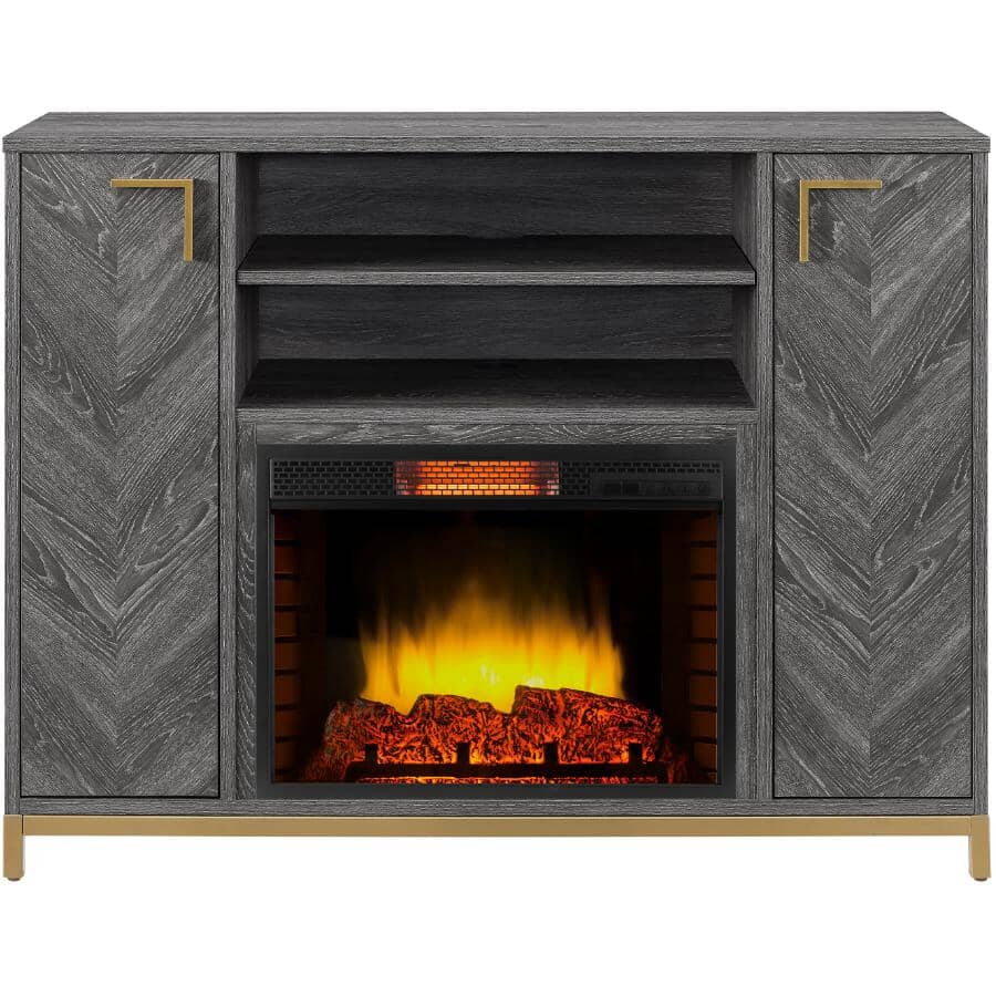 MUSKOKA:Lexington 48" Infrared Electric Fireplace - Rustic Grey