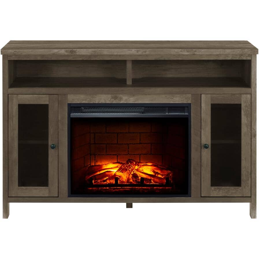 MUSKOKA:Davis 48" Infrared Media Electric Fireplace - Washed Chestnut