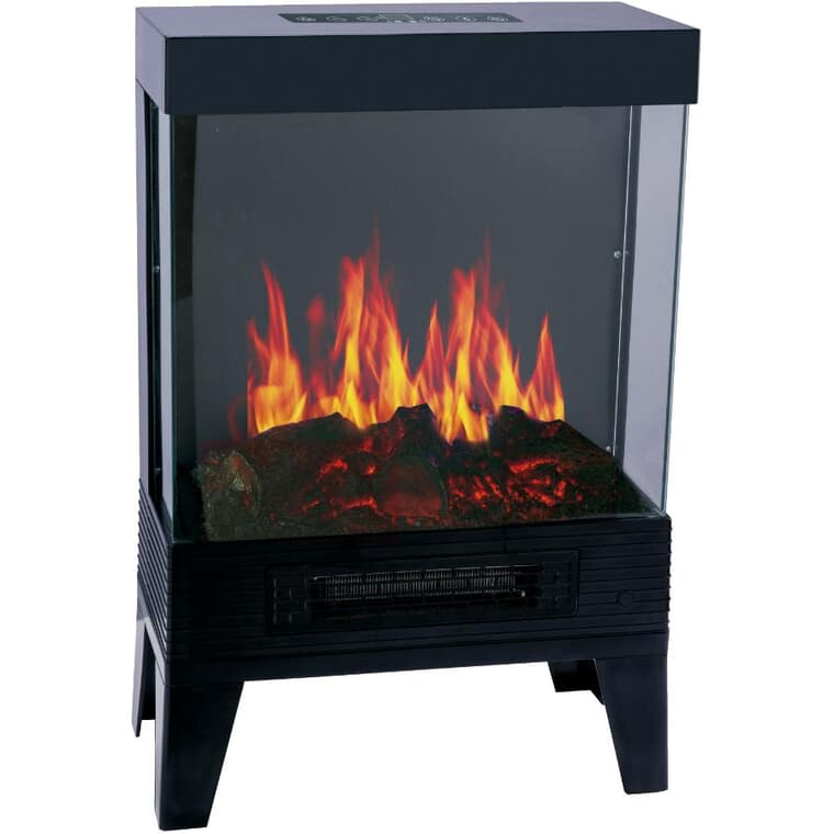 16" Glass Window Electric Stove with Remote Control - Black