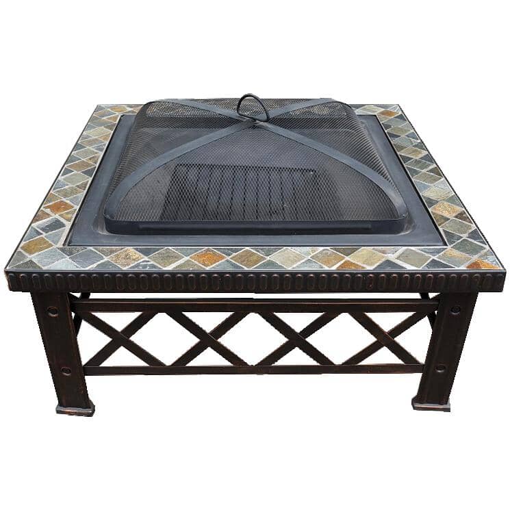 Outdoor Heating Fire Pits Tables, Melina Tile Top Fire Pit Table 30