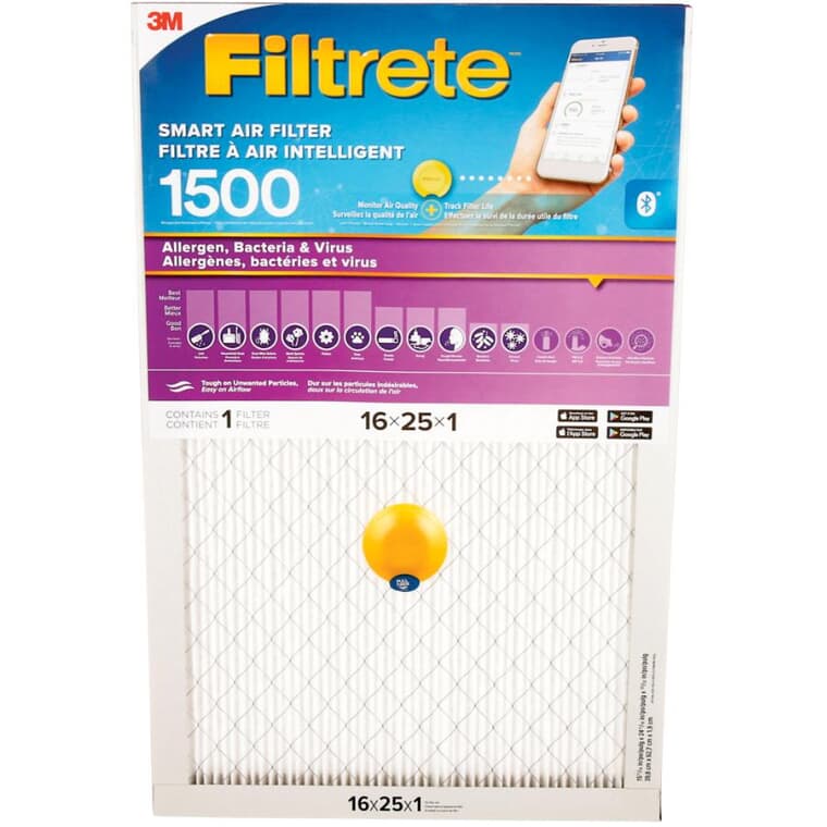 Smart Allergen Bacteria & Virus Furnace Filter - 1" x 16" x 25"