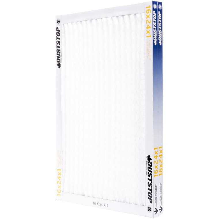 Pleated Furnace Filters - 1" x 16" x 24", 2 Pack