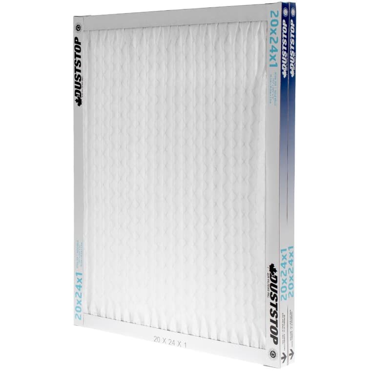 Pleated Furnace Filters - 1" x 20" x 24", 2 Pack