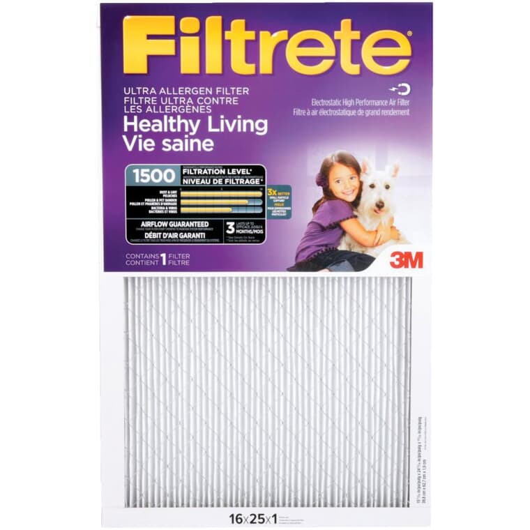 Healthy Living Ultra Allergen Furnace Filter - 1" x 14" x 25"