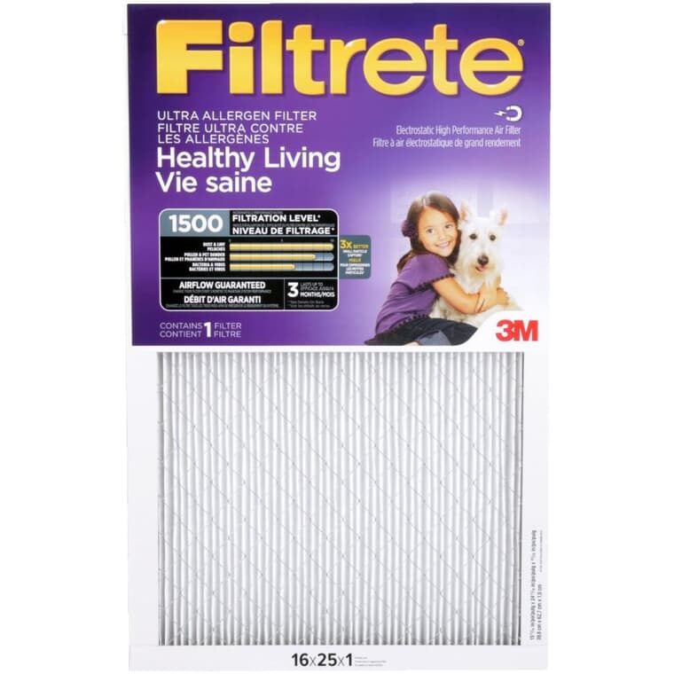 Healthy Living Ultra Allergen Furnace Filter - 1" x 16" x 25"