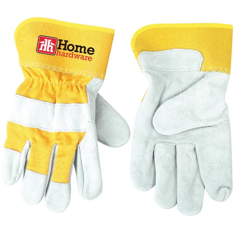 Men's Split Leather Combo Insulated Work Gloves - Large / Extra Large, Yellow