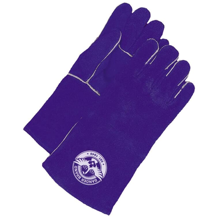 Men's Split Leather Lined Welder Gloves - Large