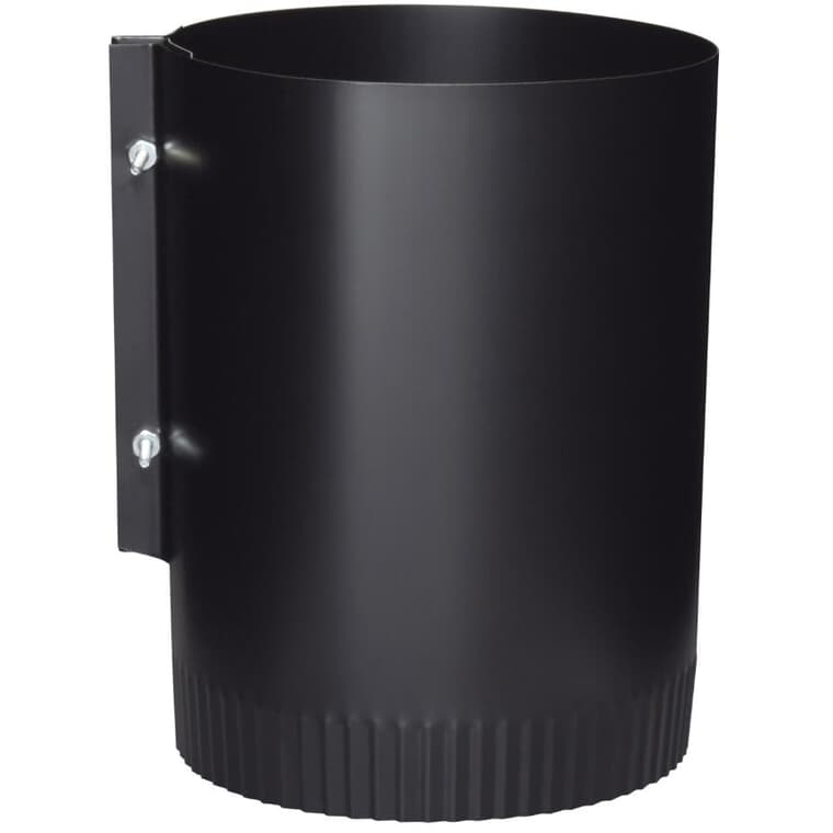 6" Diameter 24 Gauge Black Adjustable Chimney Connector