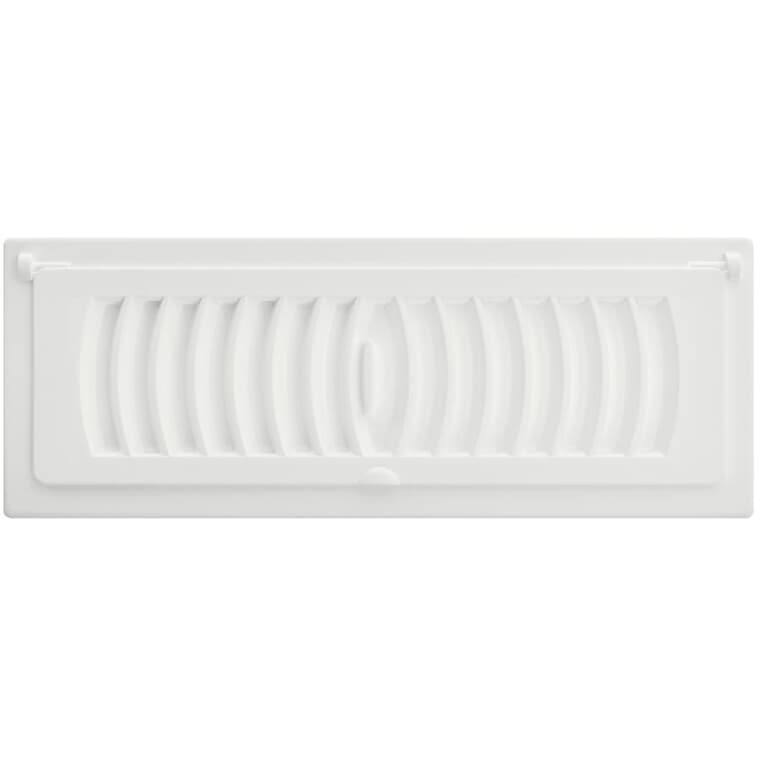 3" x 10" White Pop-Up Poly Air Register
