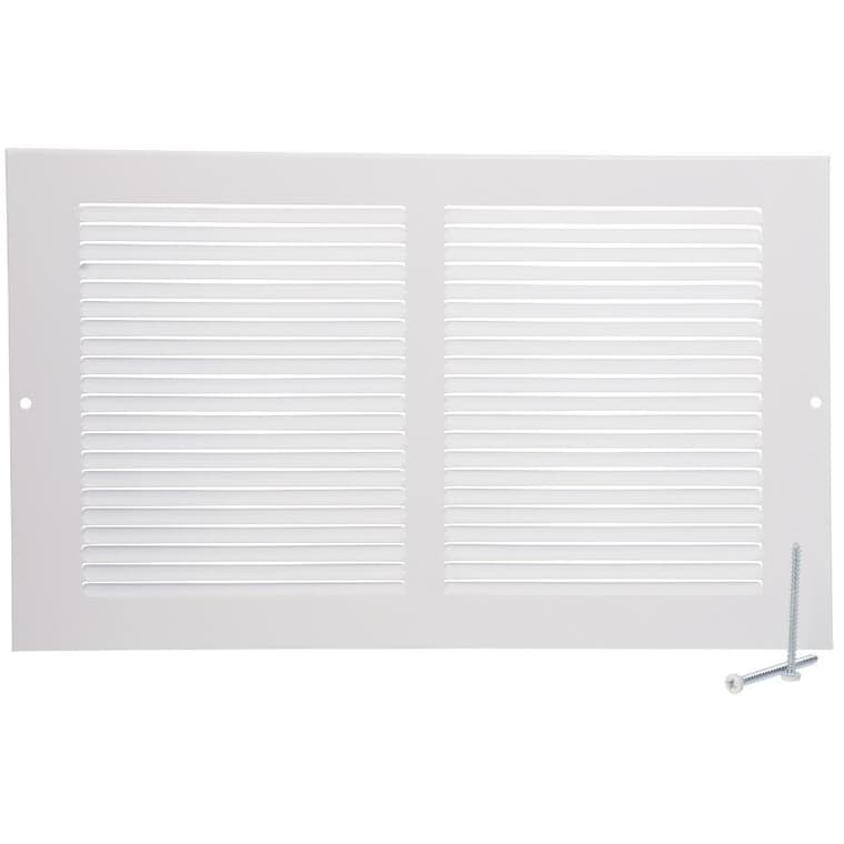 8" x 14" White Baseboard Grille