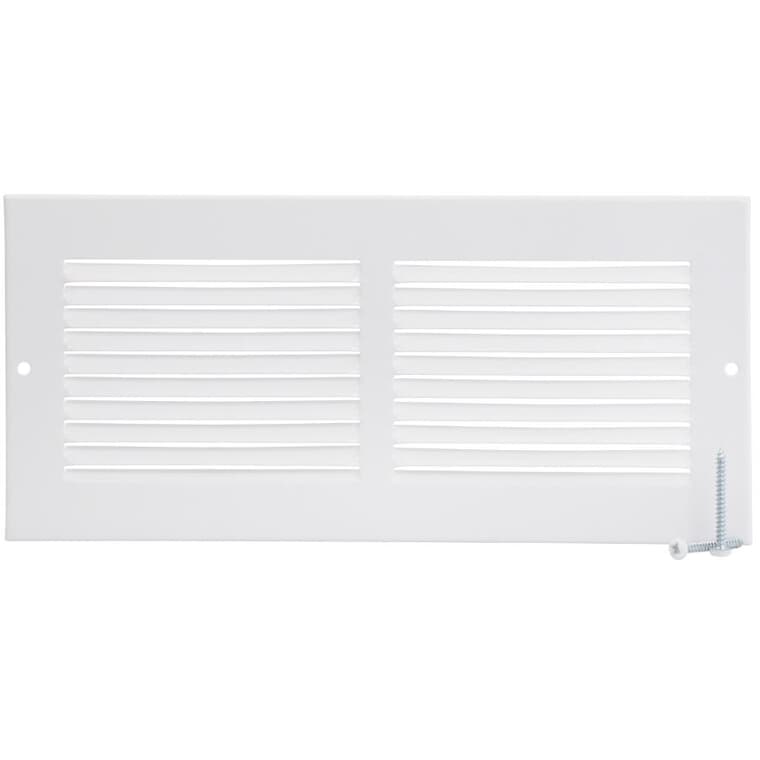 10" x 4" White Sidewall Grille