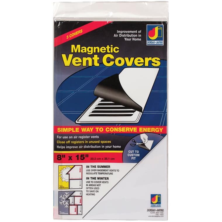 3 Pack 8" x 15" Magnetic Register Covers
