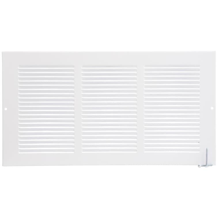 8" x 16" White Sidewall Grille