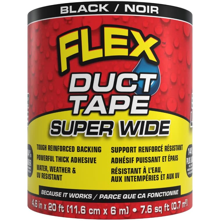 Super Wide Duct Tape - 4.6" x 20', Black