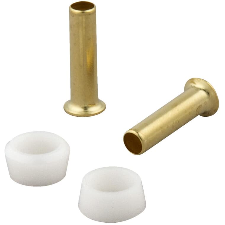 Brass Compression Inserts for 1/4" Outside Diameter Tube - 2 Pack